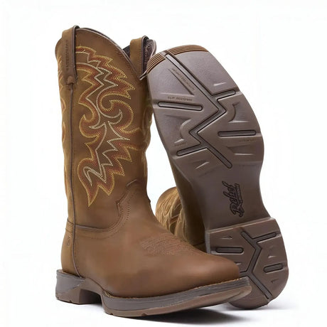 Durango Rebel Waterproof Russet Western Boot Heel