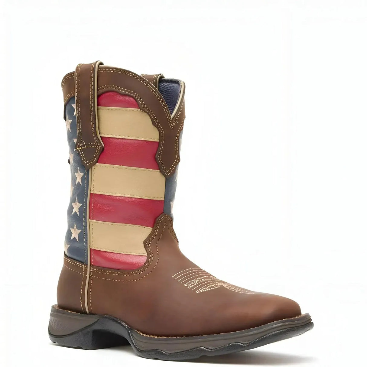 Durango Women’s Lady Rebel by Durango Patriotic Pull-On Western Flag Boot Heel