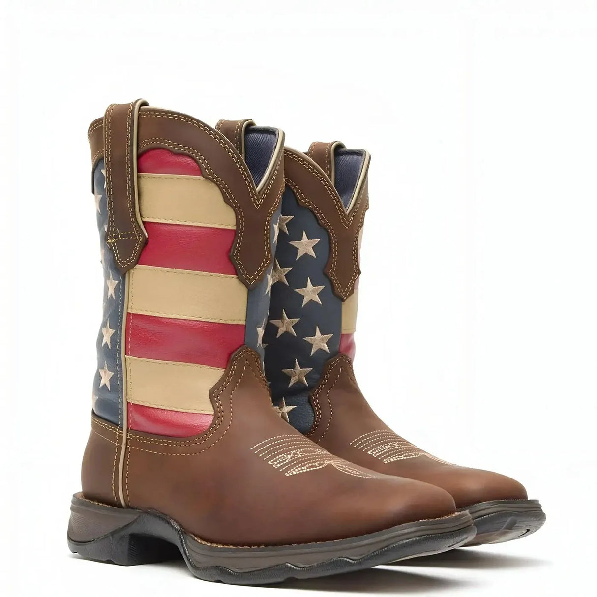 Durango Women’s Lady Rebel by Durango Patriotic Pull-On Western Flag Boot Medial