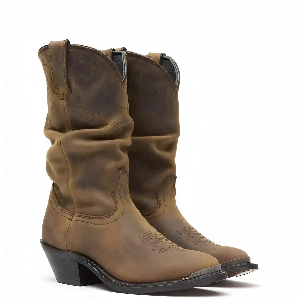 Durango Women’s Durango Distressed Tan Slouch Western Boot Medial