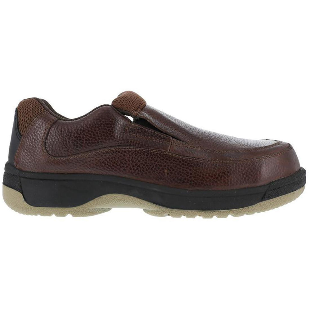Florsheim Women’s Compadre Composite-Toe Oxford Work Shoe Dark Brown Profile View