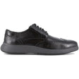 Florsheim Flair Work Steel-Toe Wingtip Oxford Work Shoe Black Profile View