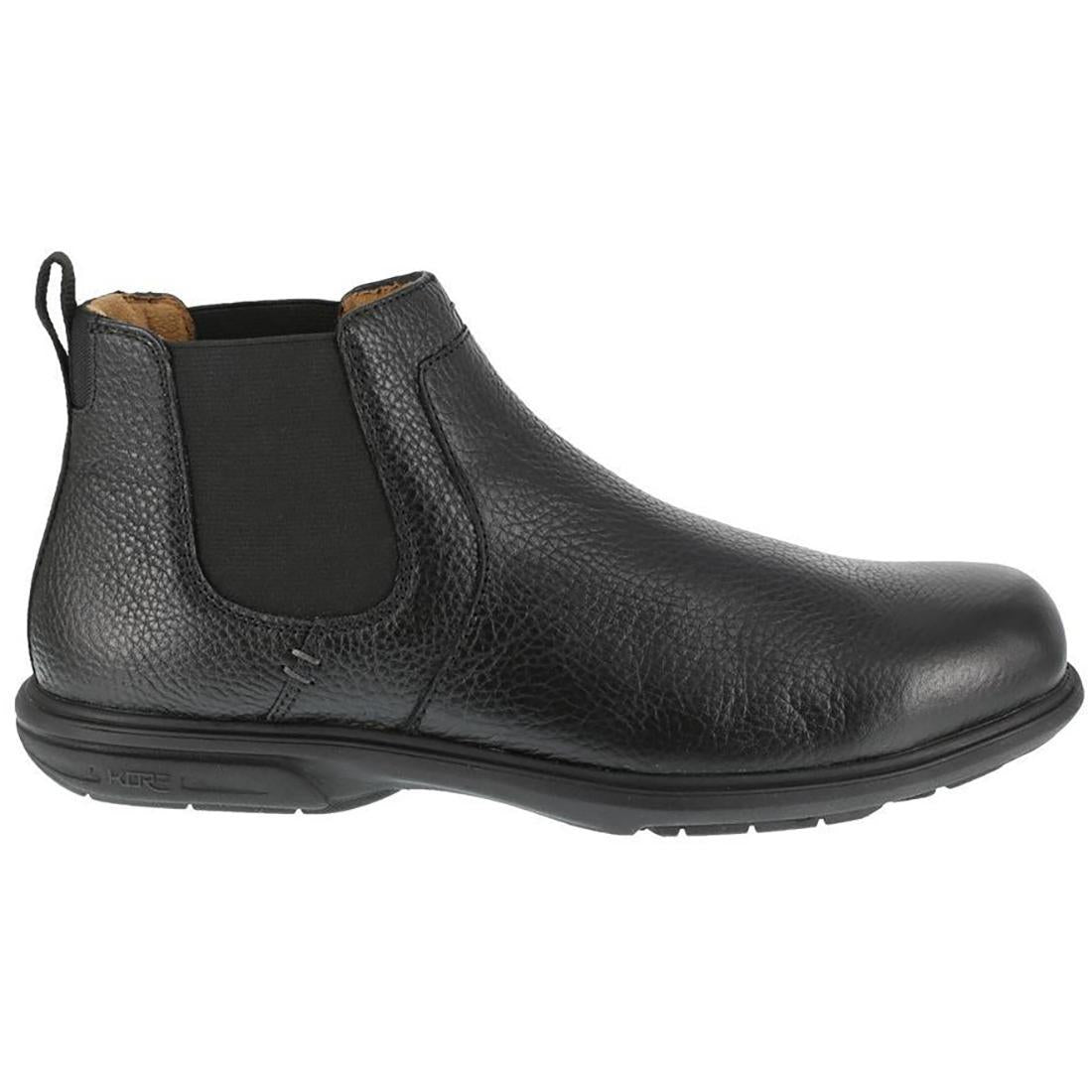 Florsheim Loedin Steel-Toe Pull On Chelsea Work Boot Black Profile View