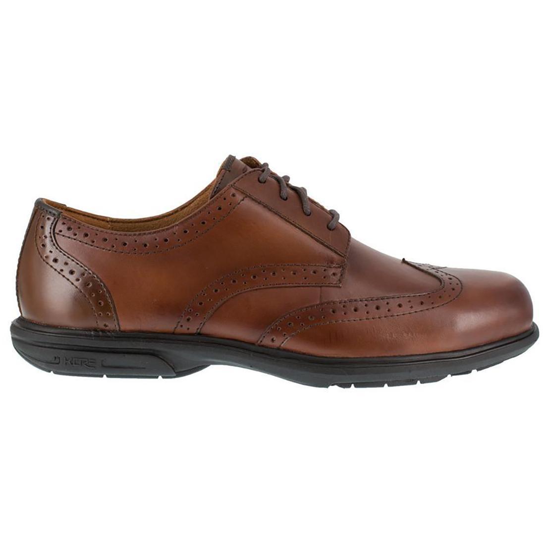 Florsheim Loedin Steel-Toe Lace up Oxford Work Shoe Brown Profile View