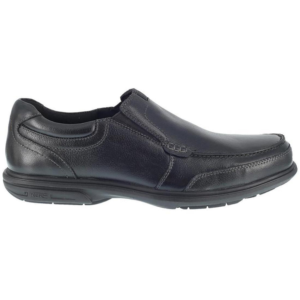Florsheim Loedin Steel-Toe Slip On Work Shoe Black Profile View