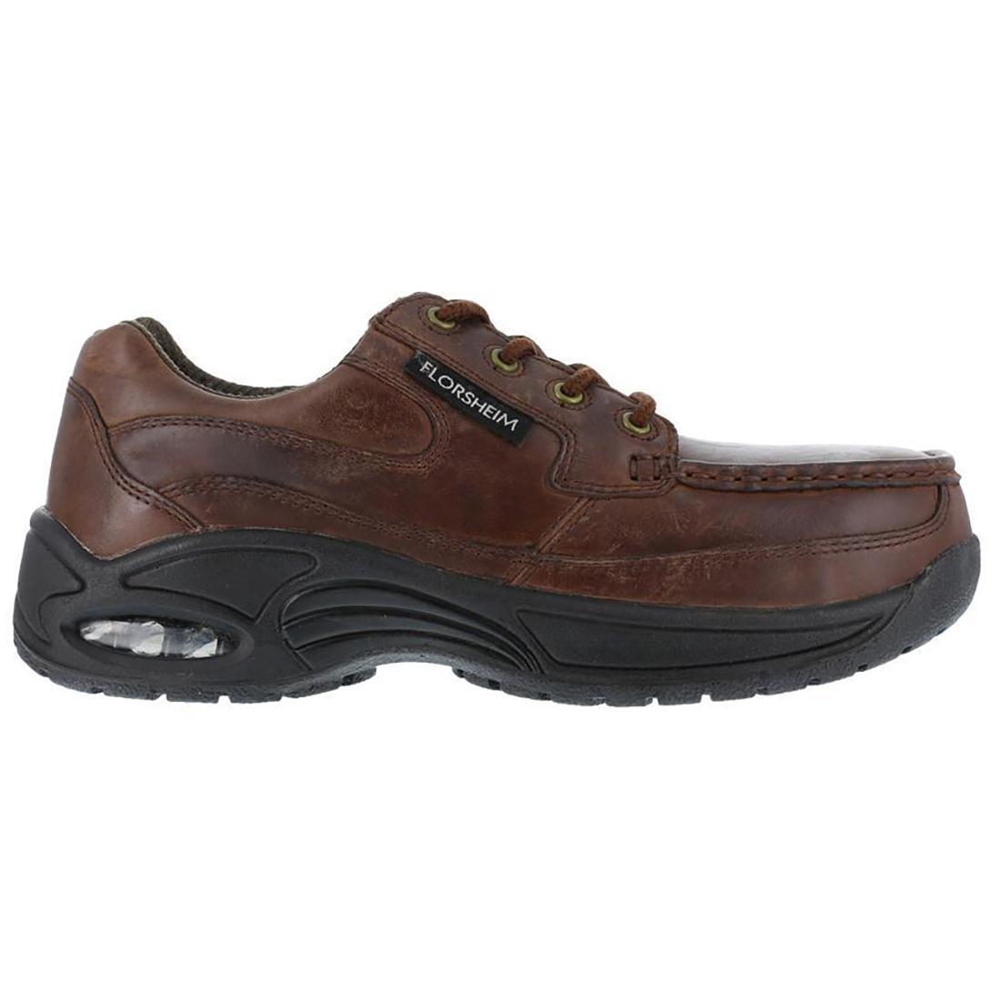 Florsheim Polaris Composite-Toe Oxford Work Shoe Brown Profile View