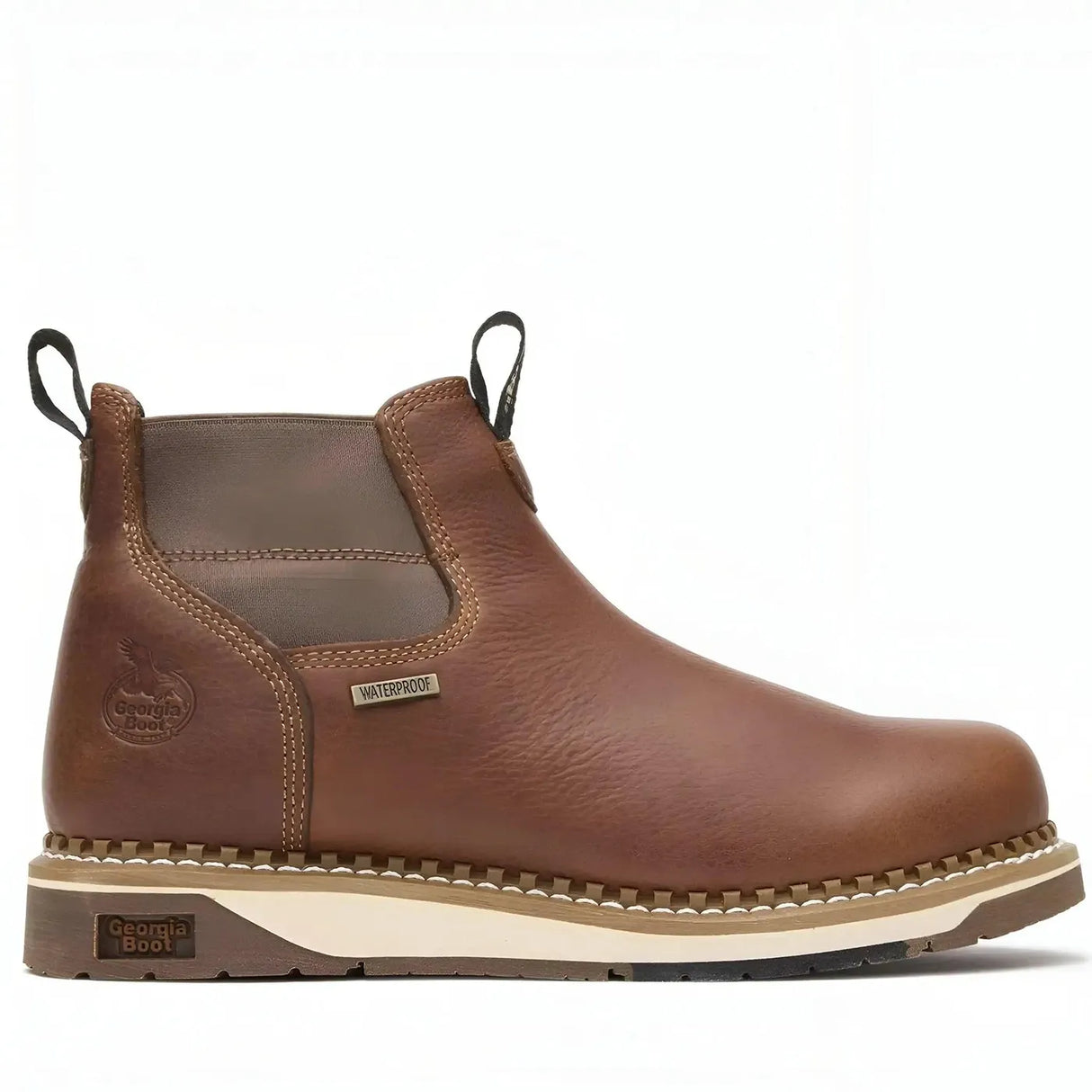 Georgia Boot AMP LT Wedge Waterproof Chelsea Work Boot Medial