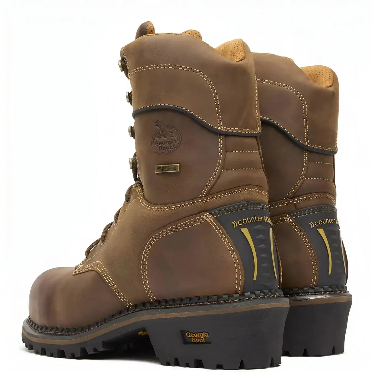 Georgia Boot AMP LT Logger Composite Toe Insulated Waterproof Work Boot Heel