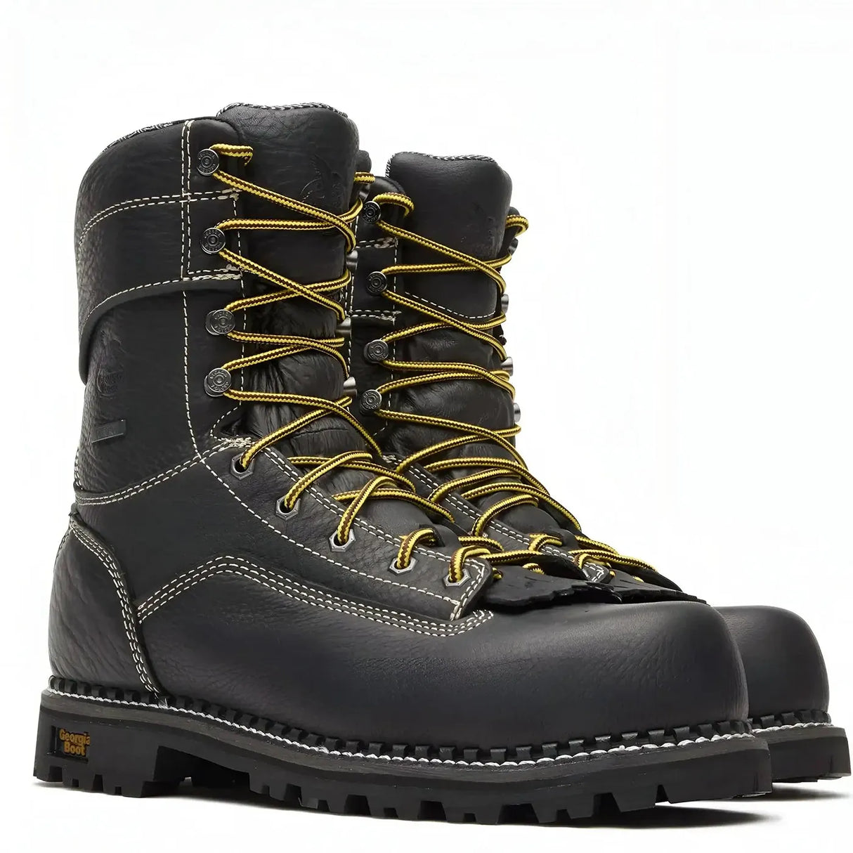 Georgia Boot AMP LT Logger Composite Toe Waterproof Work Boot Black Medial