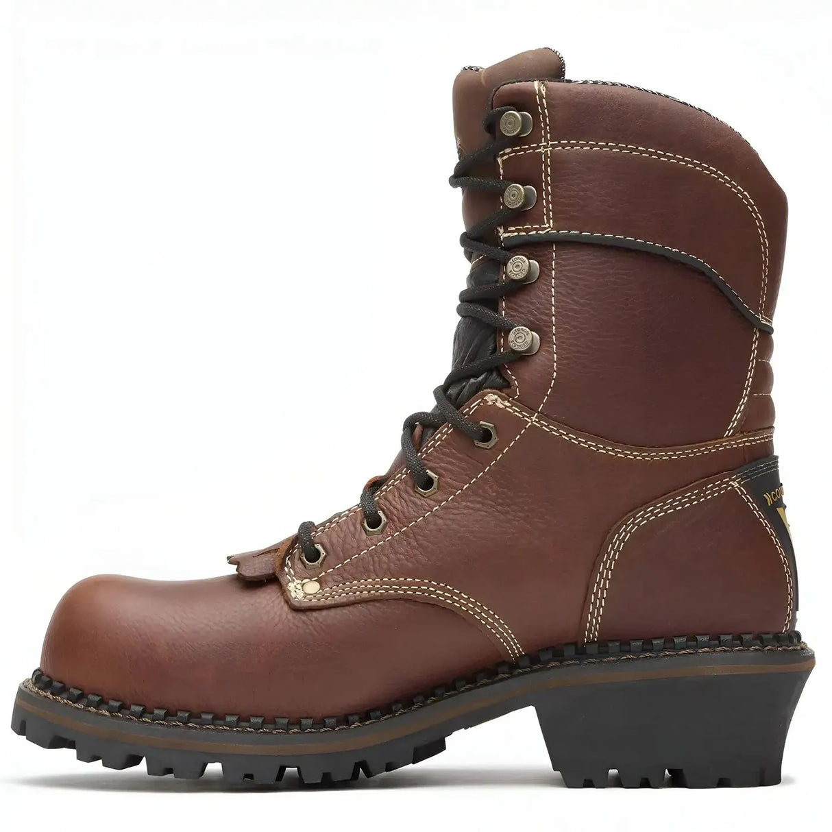 Georgia Boot AMP LT Logger Composite Toe Waterproof Work Boot Brown Side