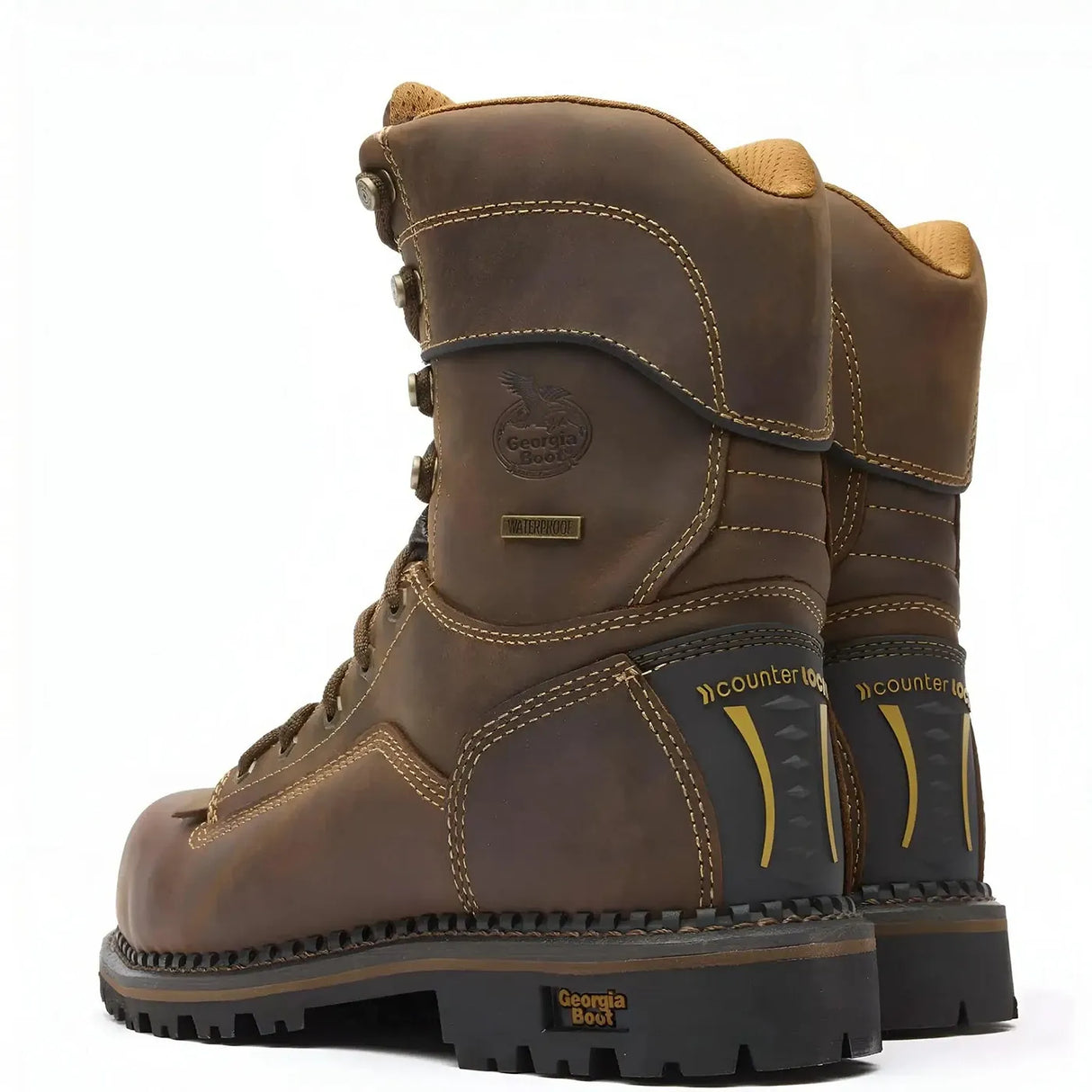 Georgia Boot AMP LT Low Heel Logger Composite Toe Waterproof Work Boot Heel