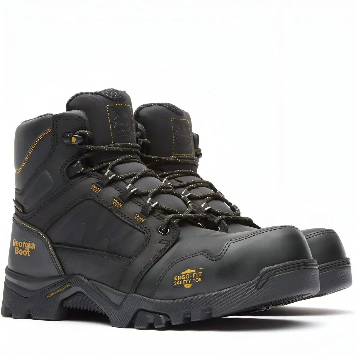 Georgia Boot Amplitude Composite Toe Waterproof Work Boot Black Medial