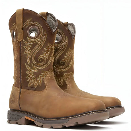 Georgia Boot Carbo-Tec FLX Alloy Toe Waterproof Pull-on Work Boot Brown Medial