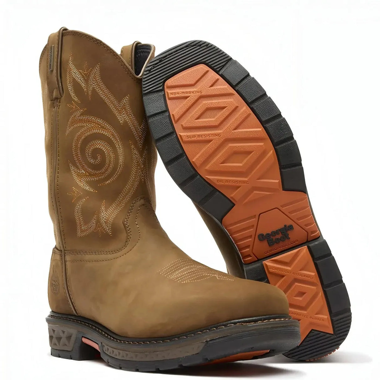 Georgia Boot Carbo-Tec LT Steel Toe Waterproof Pull On Work Boot Sole