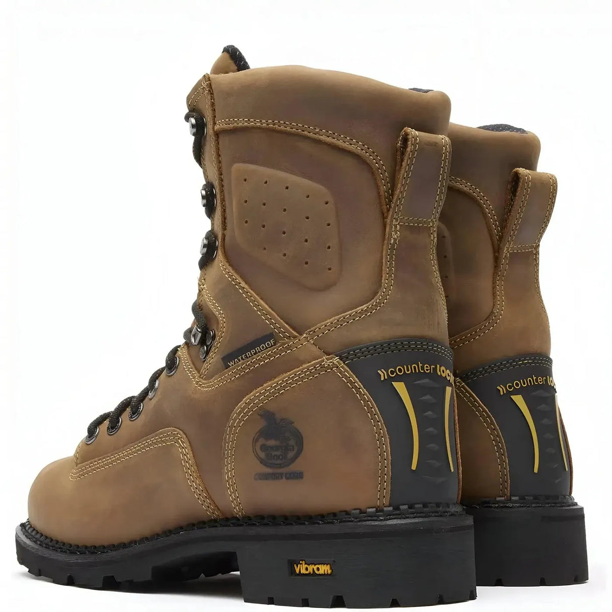 Georgia Boot Comfort Core Waterproof Low Heel Logger Work Boot Heel