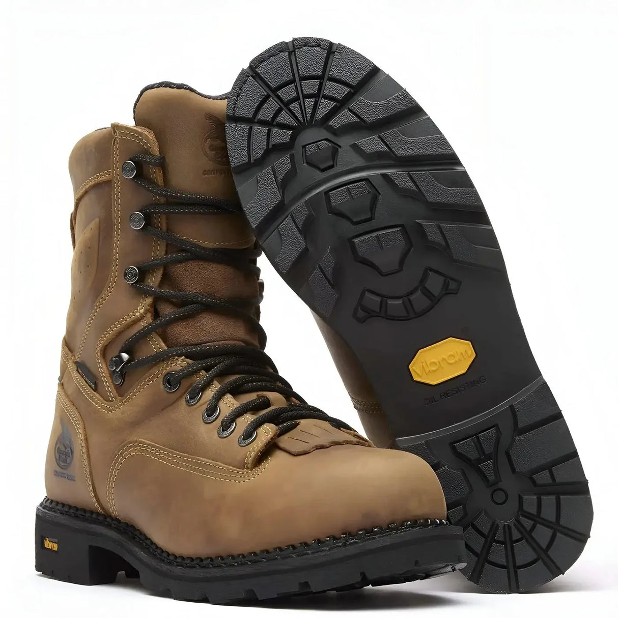 Georgia Boot Comfort Core Waterproof Low Heel Logger Work Boot Sole
