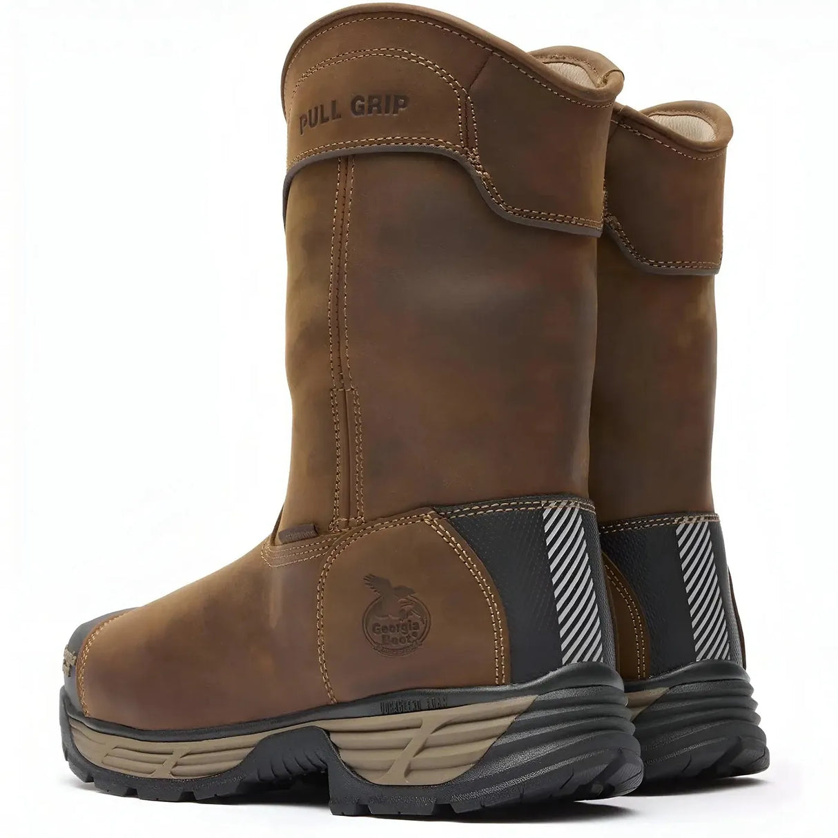 Georgia Boot Durablend Edge 10" Waterproof Alloy Toe Pull On Work Boot Heel