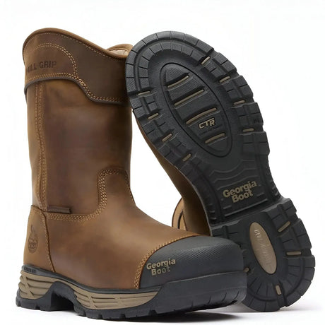 Georgia Boot Durablend Edge 10" Waterproof Alloy Toe Pull On Work Boot Sole