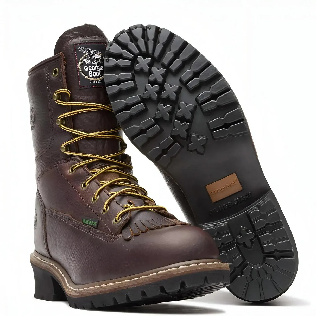 Georgia Boot Steel Toe Waterproof Logger Boot Sole