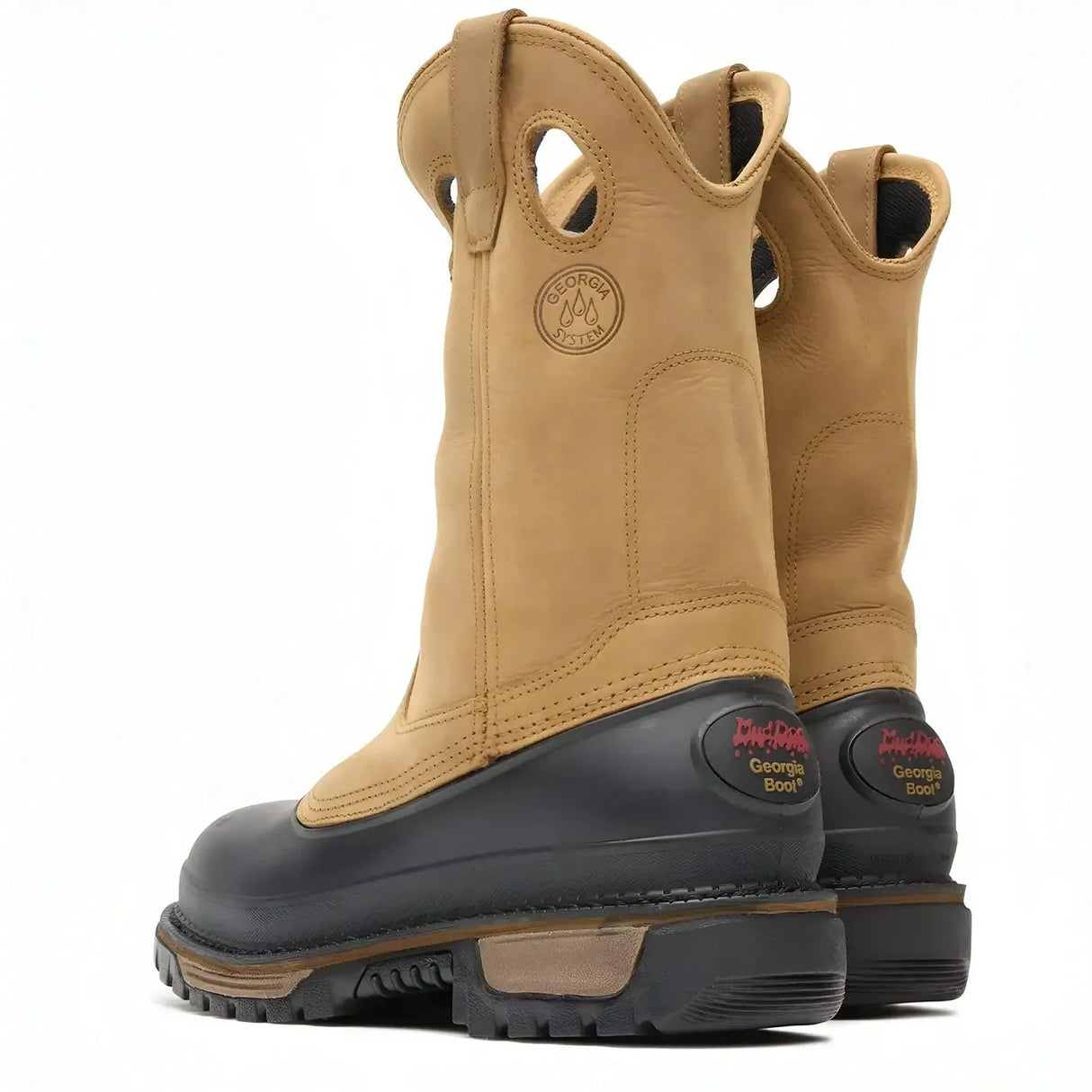 Georgia Boot Muddog Steel Toe Waterproof Wellington Heel