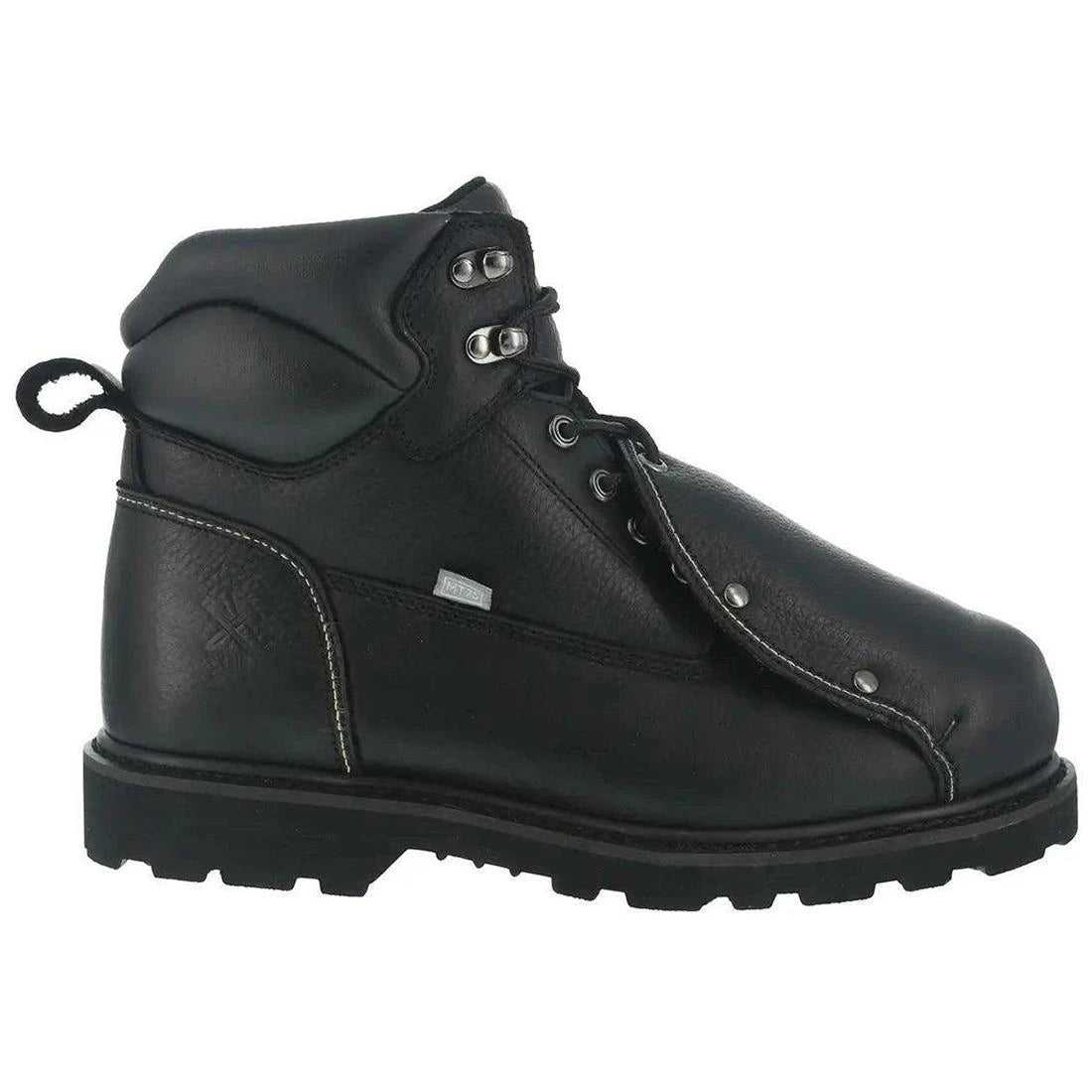 Iron Age Groundbreaker Steel-Toe Ext Metguard 6 Inch Work Boot Black Profile View