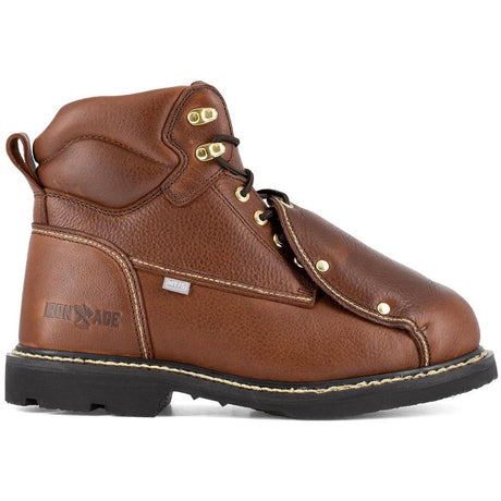 Iron Age Groundbreaker Steel-Toe Ext Metguard 6 Inch Work Boot Brown Profile View