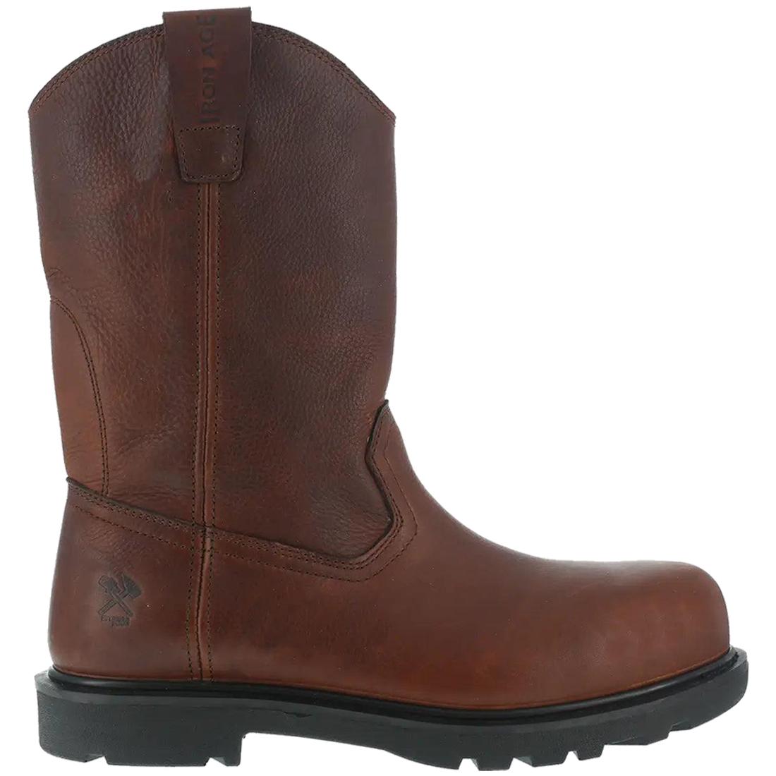Iron Age Hauler Composite-Toe 11 Inch Wellington Work Boot Brown Profile View