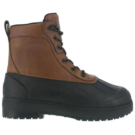 Iron Age Women's Compound Composite-Toe Rubber Vamp Work Boot Black Brown Profile View