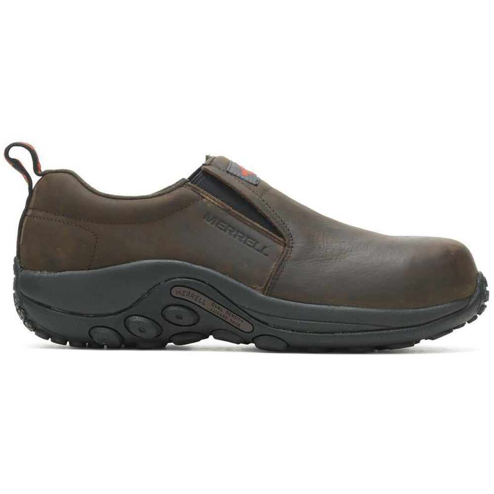 Merrell Jungle Moc Ltr Men's Composite-Toe Work Shoes Espresso Profile View