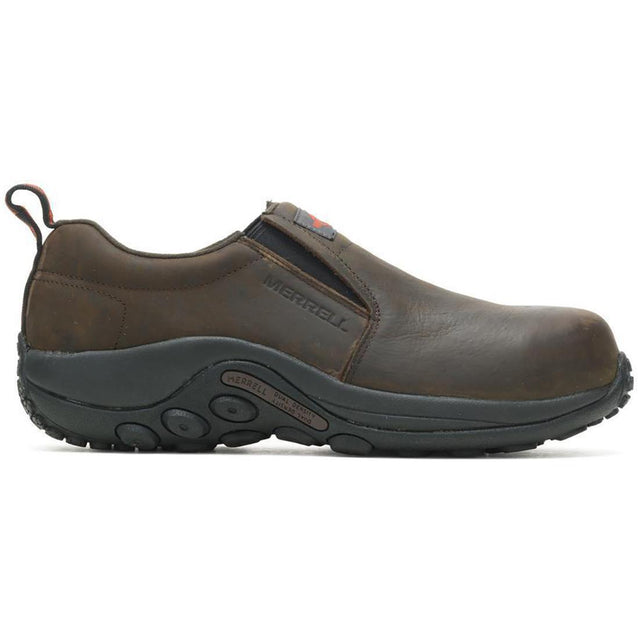 Merrell Jungle Moc Ltr Men's Composite-Toe Work Shoes Espresso Profile View
