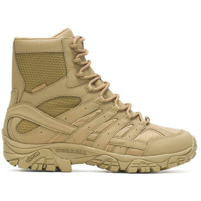 Merrell Moab 2 8" Men's Tactical Work Boots Wp Tactical Coyote Profile View