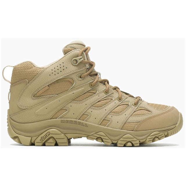 Merrell Moab 3 Mid Men's Tactical Work Boots Wp Tactical Dark Coyote Profile View