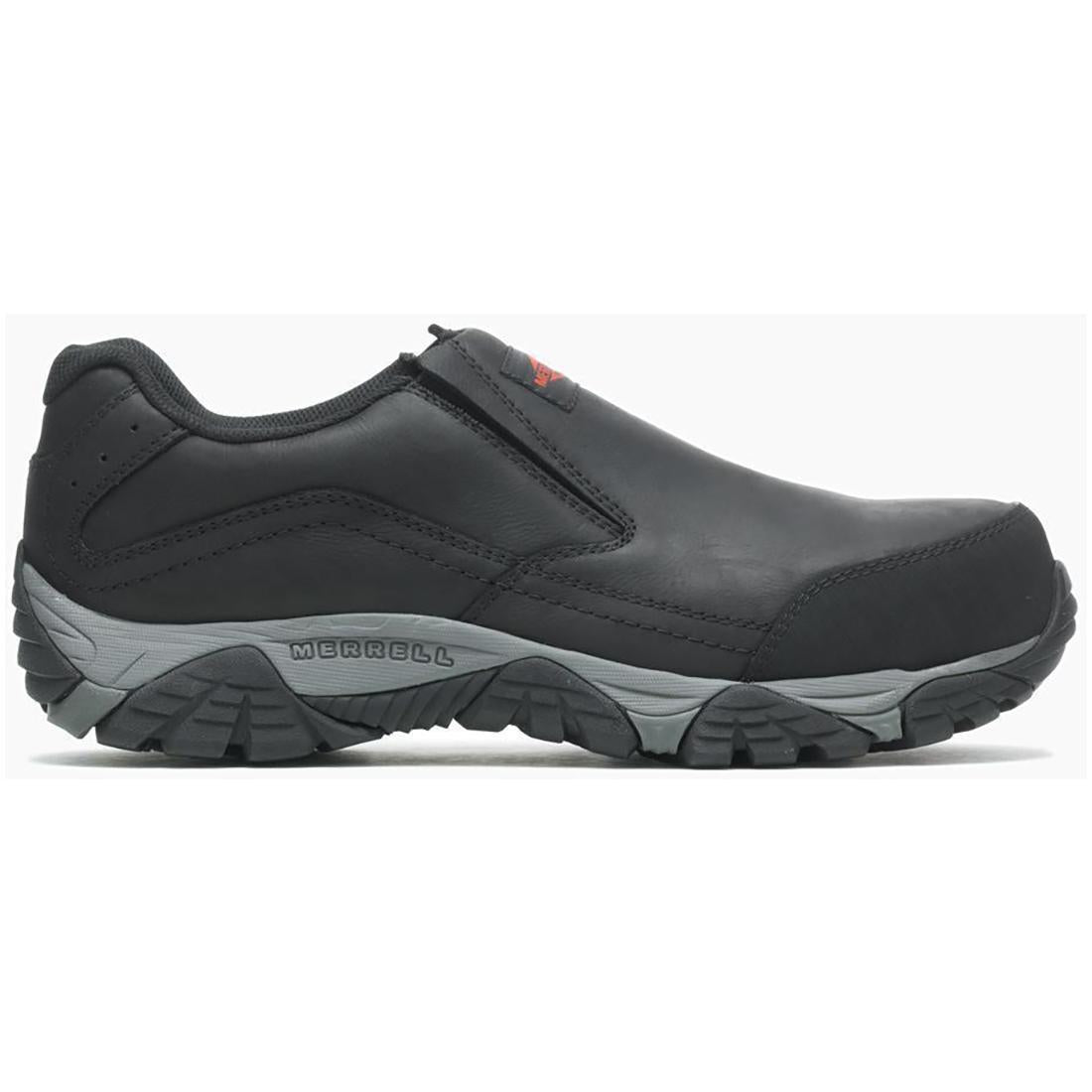 Merrell Moab Adventure Moc Men's Carbon-Fiber Work Shoes Black Profile View