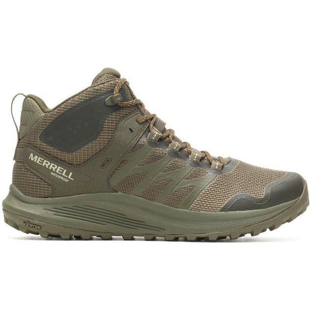 Merrell Nova 3 Tactical Men's Tactical Work Boots Wp Mid Dark Olive Profile View