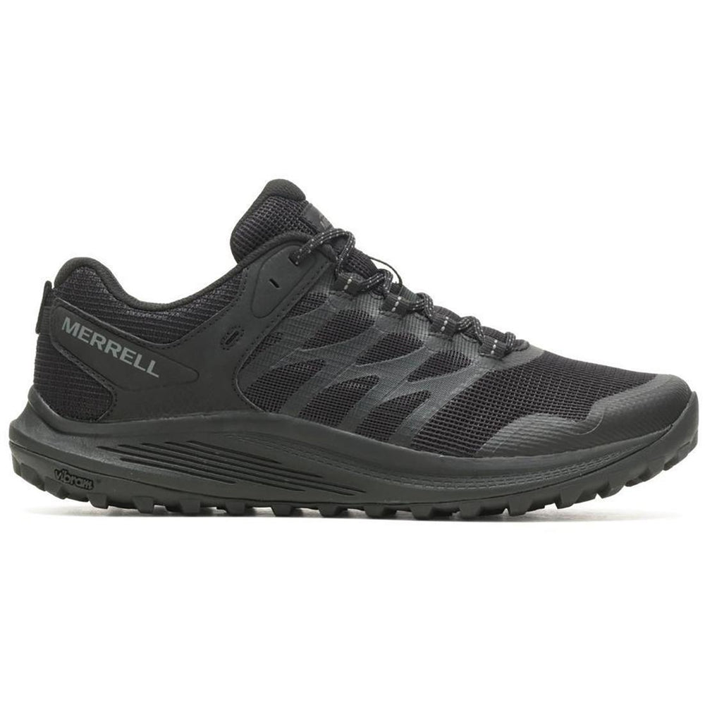 Merrell Nova 3 Tactical Men's Tactical Work Shoes Black/Charcoal Profile View