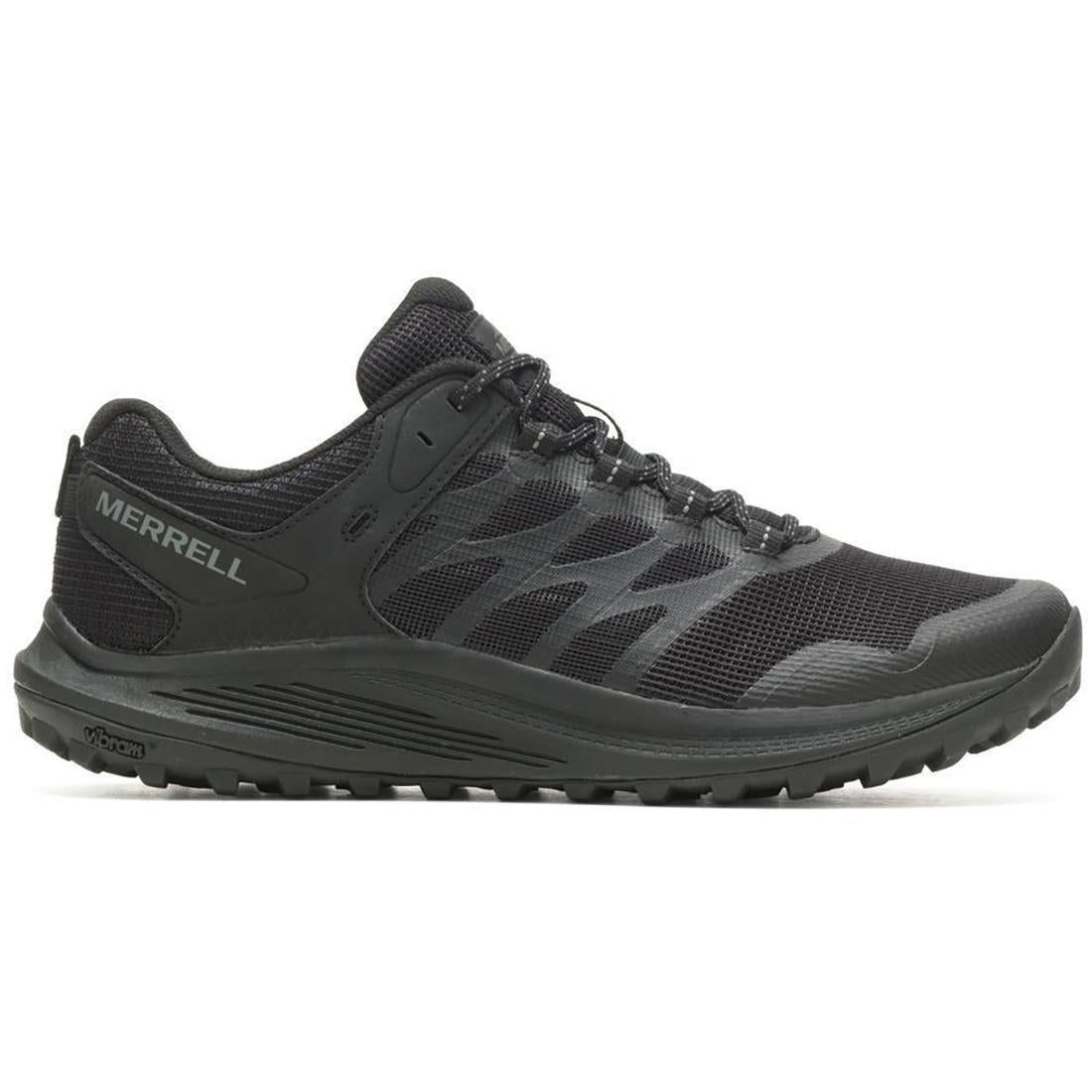 Merrell Nova 3 Tactical Men's Tactical Work Shoes Black/Charcoal Profile View