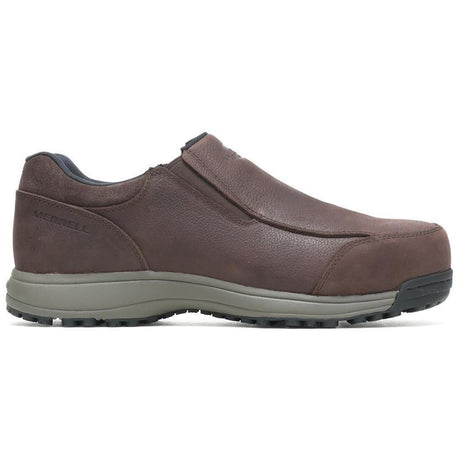 Merrell Sutton Moc Men's Steel-Toe Work Shoes Espresso Profile View