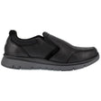 Rockport Works Primetime Casuals Steel-Toe Slip On Work Shoe Black Profile View