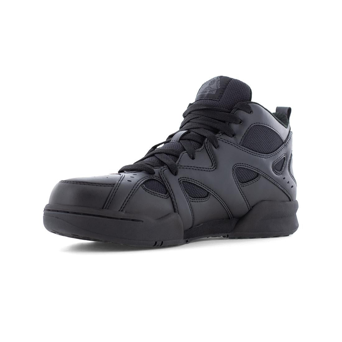 Reebok ATR Decimator Work Mid‑Cut Sneaker Composite Toe Work Boot – Black RB9420 Heel Image
