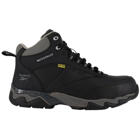 Reebok Work Beamer Composite-Toe CushGuard™ Int Met Guard Athletic Work Boot Black Profile View