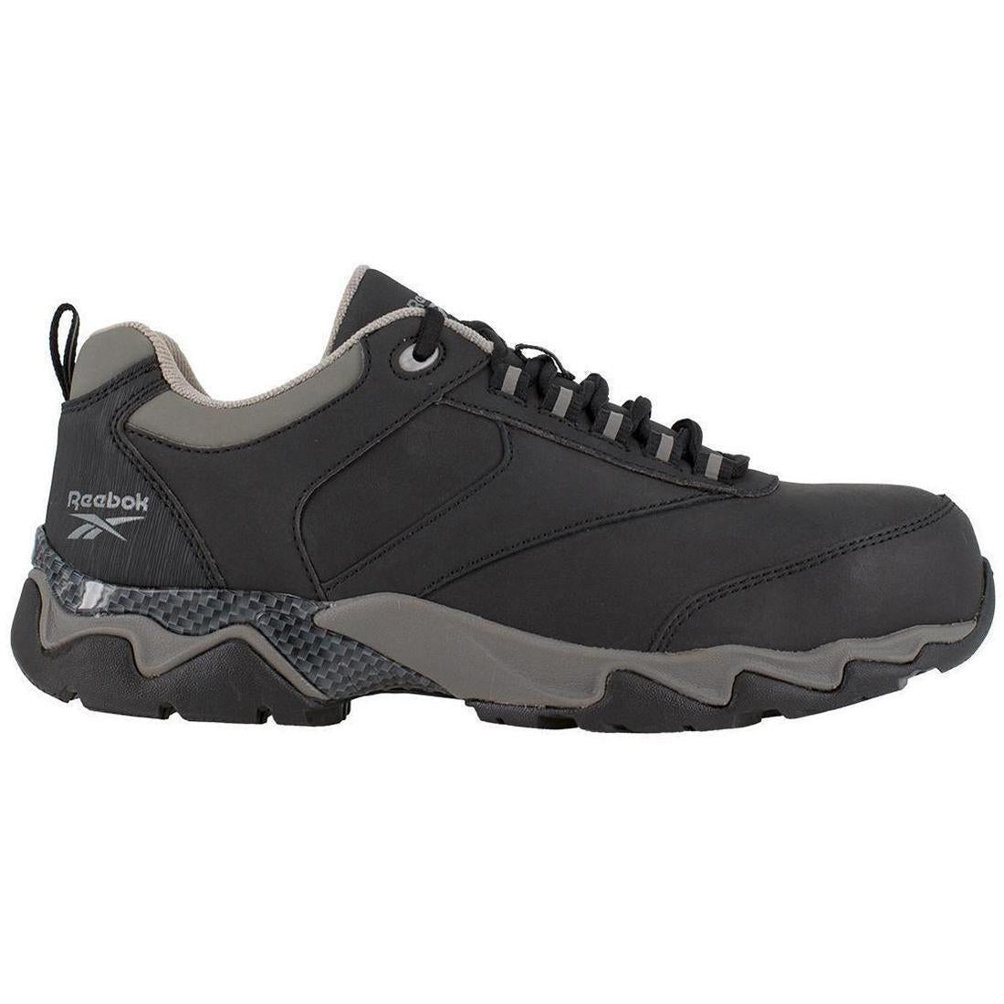 Reebok Work Beamer Composite-Toe Athletic Work Shoe Black Profile View