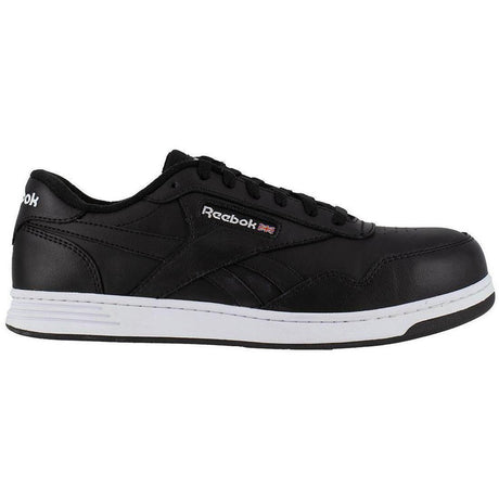 Reebok Work Club Memt Composite-Toe Work Shoe Black/White Profile View