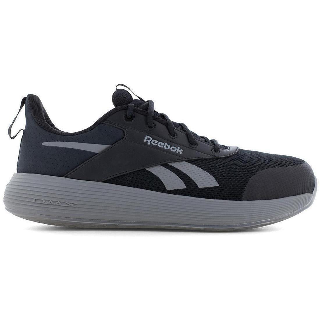 Reebok Work Dmxair Comfort+ Composite-Toe Athletic Work Shoe Black/Gray Profile View