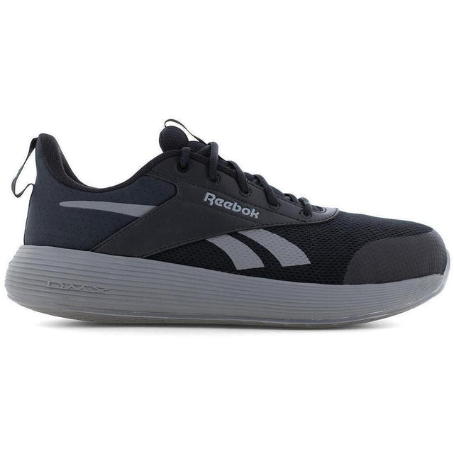 Reebok Work Dmxair Comfort+ Composite-Toe Athletic Work Shoe Black/Gray Profile View