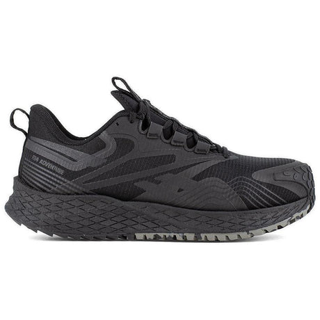 Reebok Work Fe4 Adventure Composite-Toe Athletic Work Shoe Black Profile View