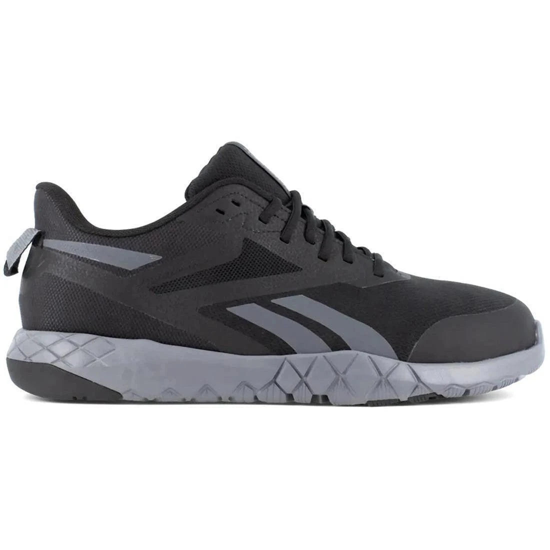 Reebok Work Flexagon Force Xl Composite-Toe Athletic Work Shoe Black Profile View