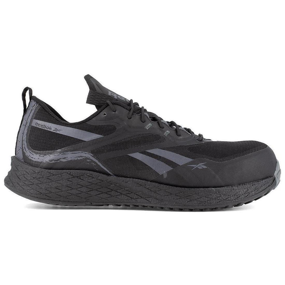 Reebok Work Floatride Energy 3 Adventure Composite-Toe Athletic Work Shoe Black Profile View