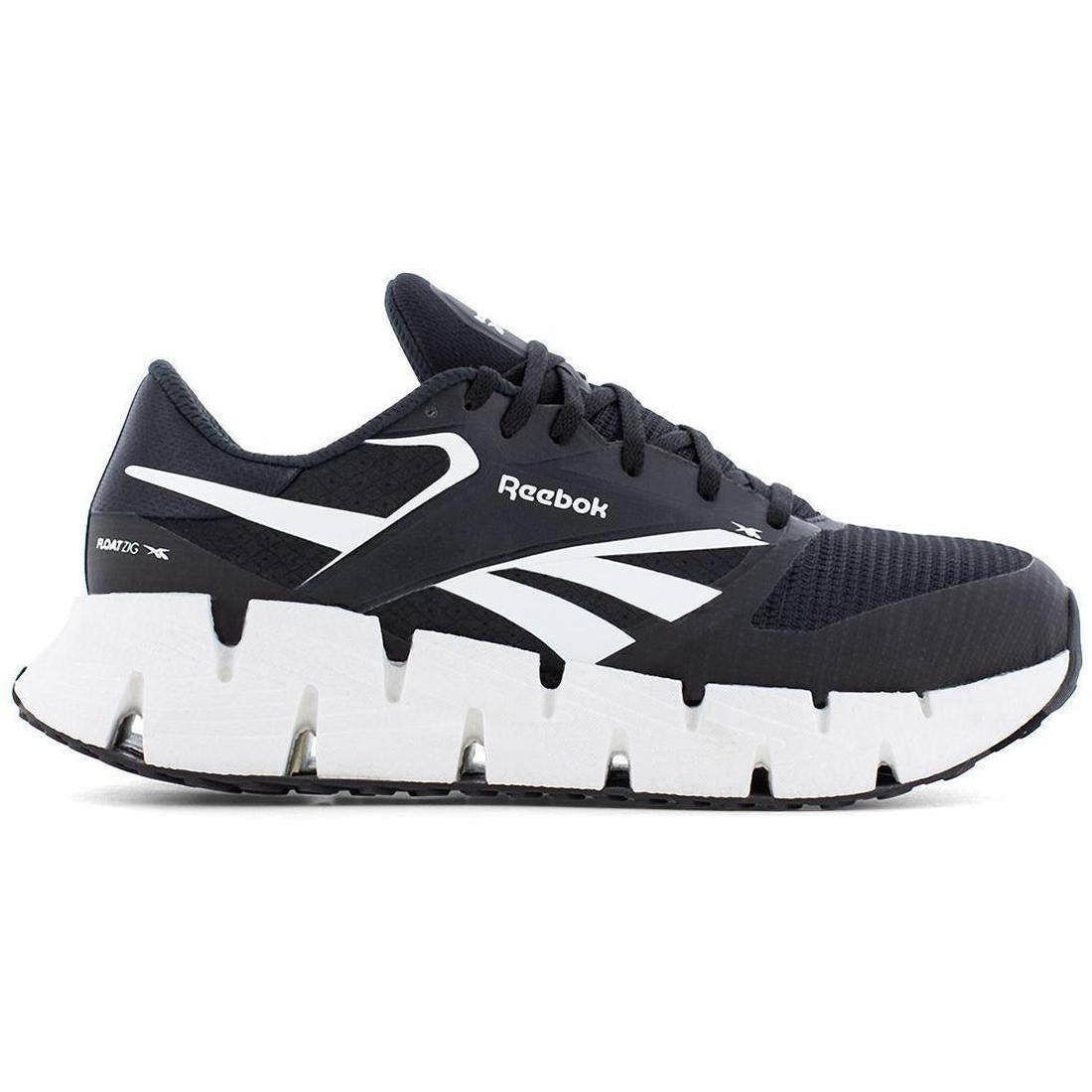 Reebok Work FloatZig Athletic Composite Toe Work Shoe – Black/White Profile View