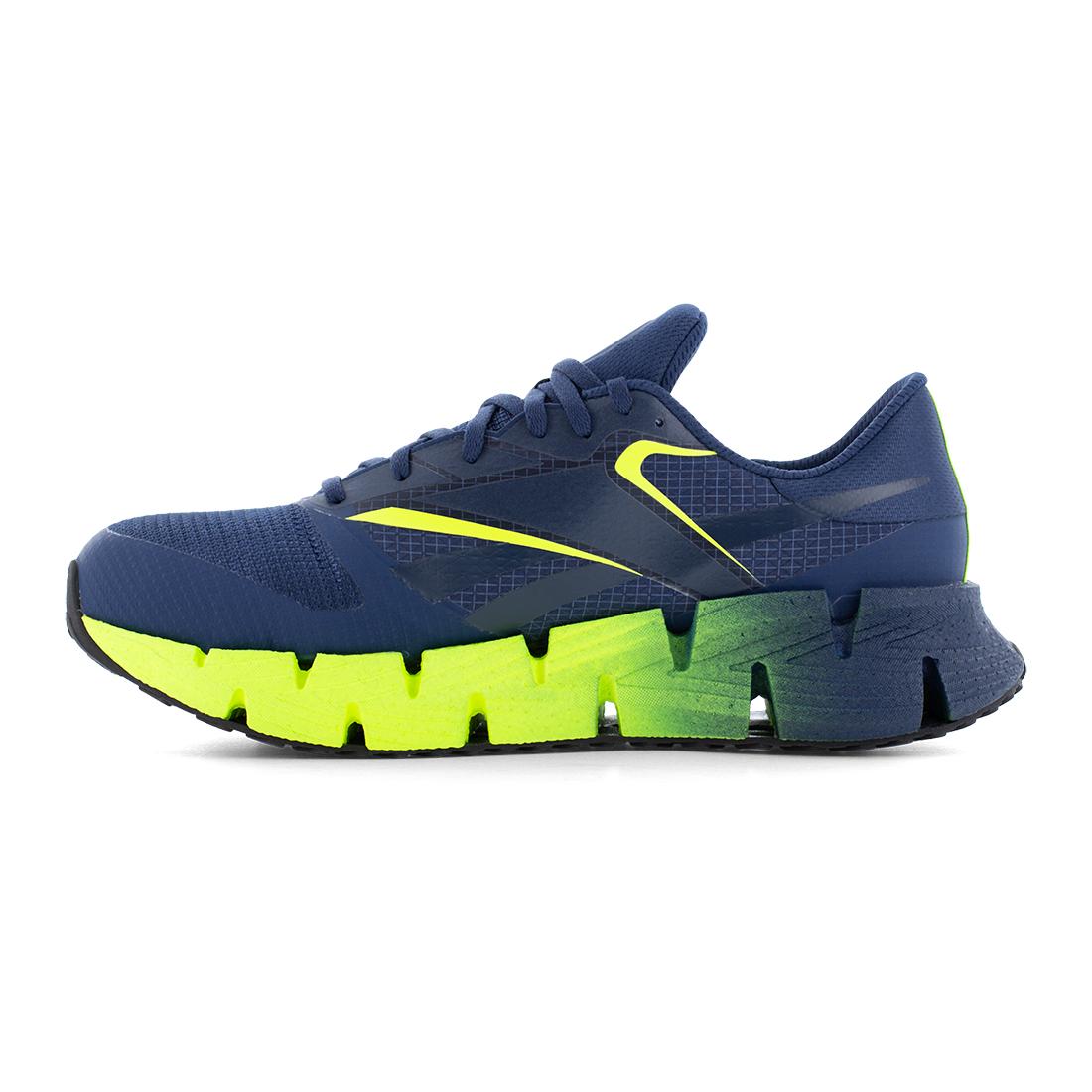 Reebok FloatZig Athletic Composite Toe Work Shoe – Blue/Lime RB3032 Medial Image