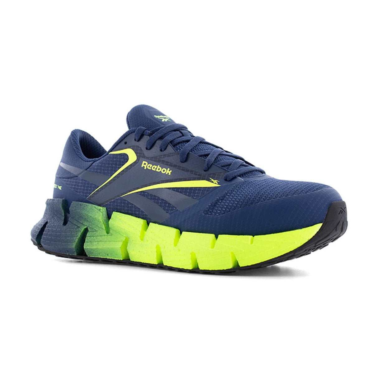 Reebok FloatZig Athletic Composite Toe Work Shoe – Blue/Lime RB3032 Image